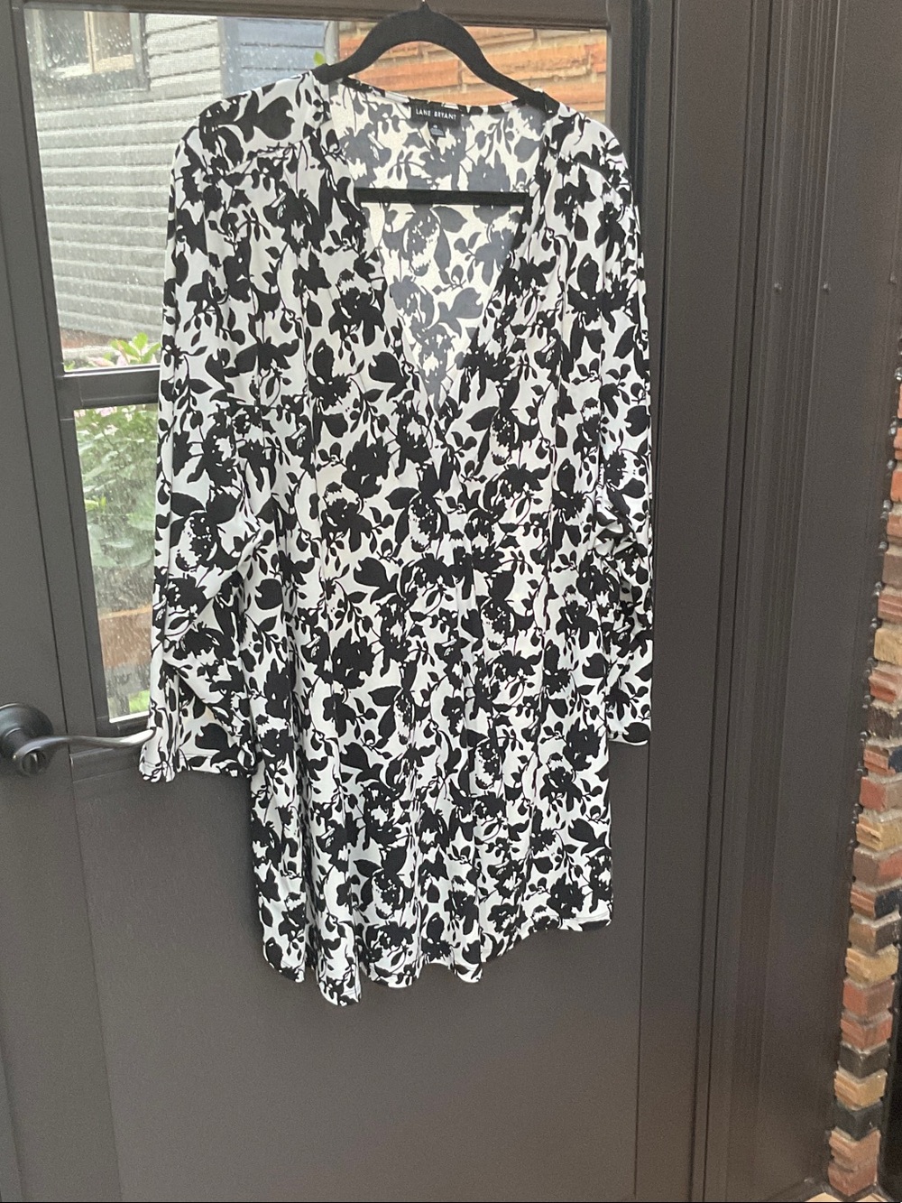 Lane Bryant Black and White Floral Tunic